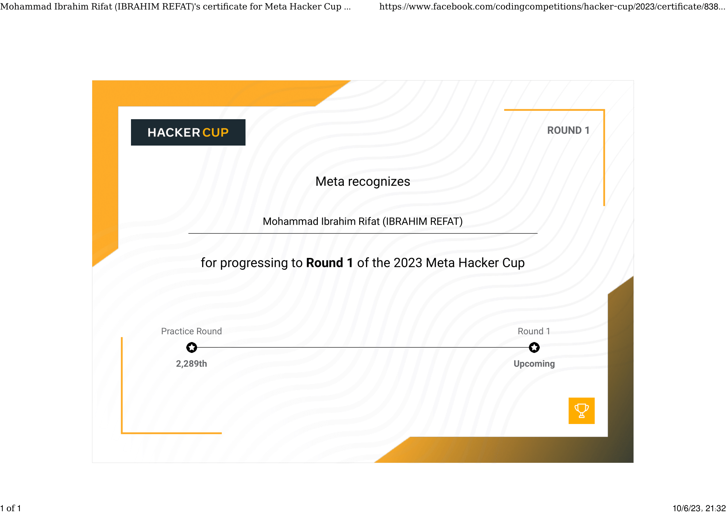 Meta Hacker Cup